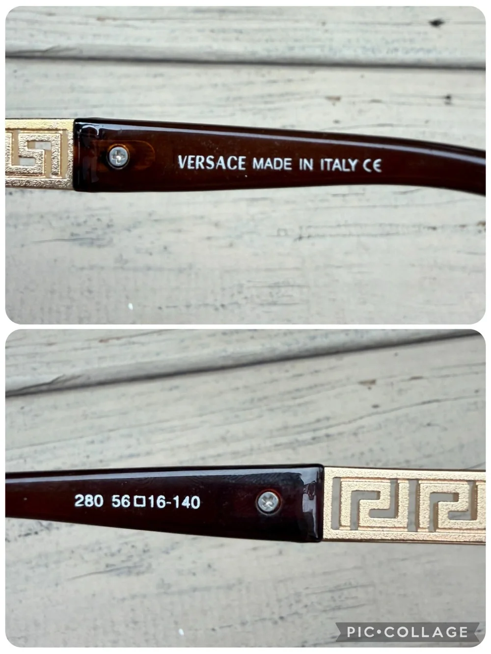 Versace Medusa Black and Gold Sunglasses